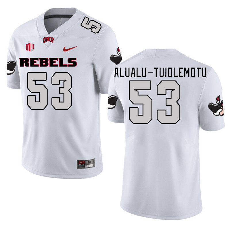 Men-Youth #53 Blesyng Alualu-Tuiolemotu UNLV Rebels 2023 College Football Jerseys Stitched-White